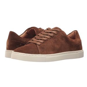 Frye Ivy Low Lace Up Sneaker Suede 8.5 Women's Brown shoes Comfort